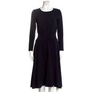 Maje Navy Blue Stretch Shirring Waist Sz 2